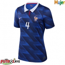 Camiseta Francia Dayot Upamecano #4 Primera Equipación para mujer Mundial 2026 manga corta